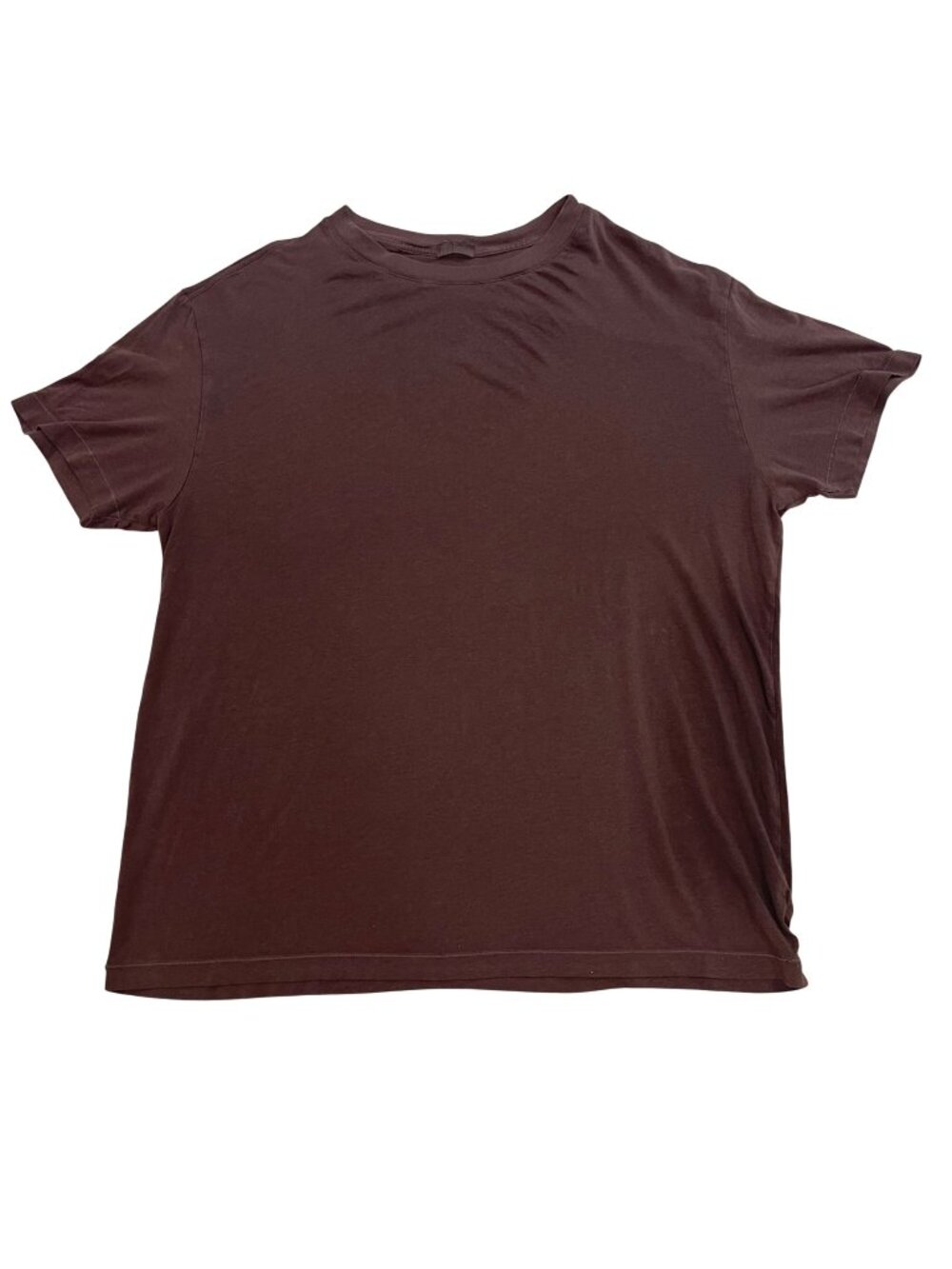 SKIMS Boyfriend T-Shirt Unisex Size XL Modal Knit Brown Crew Neck Oversized